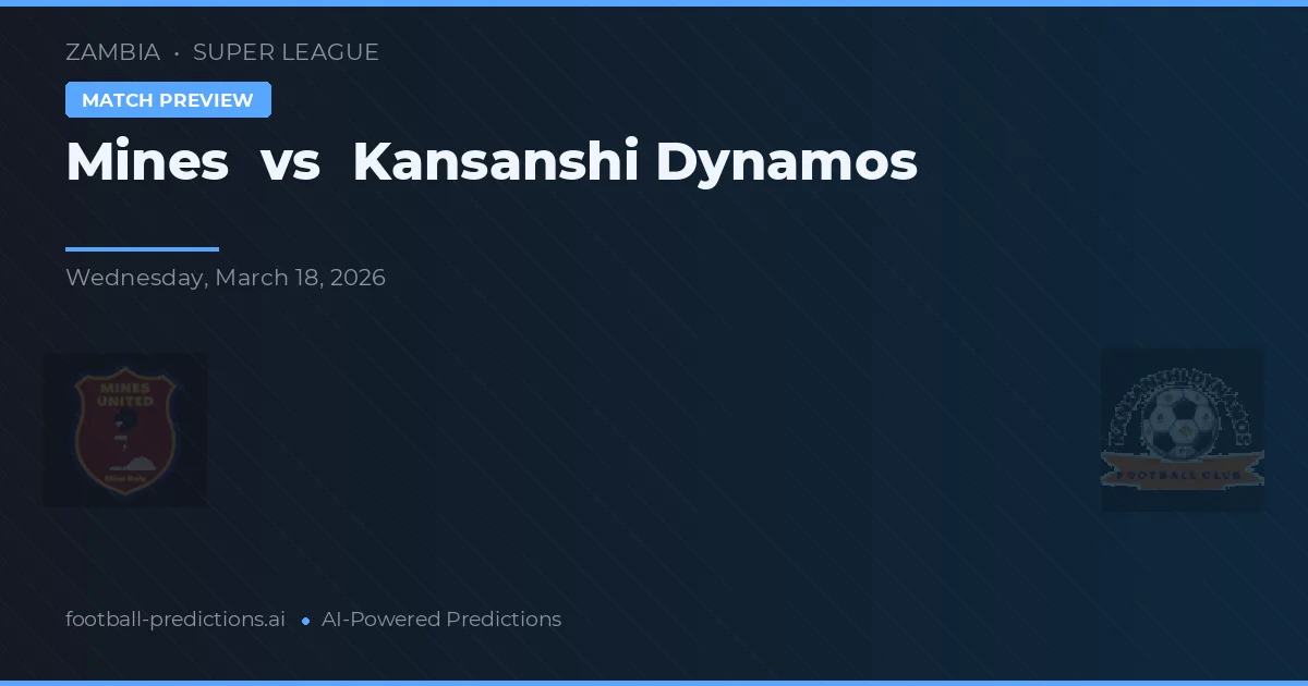 Mines vs Kansanshi Dynamos — pronostico e anteprima del match