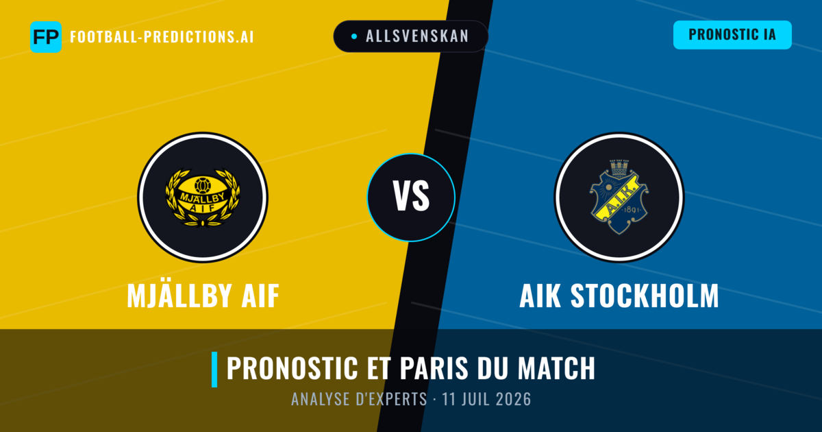 Mjällby AIF vs AIK Stockholm — pronostic et avant-match