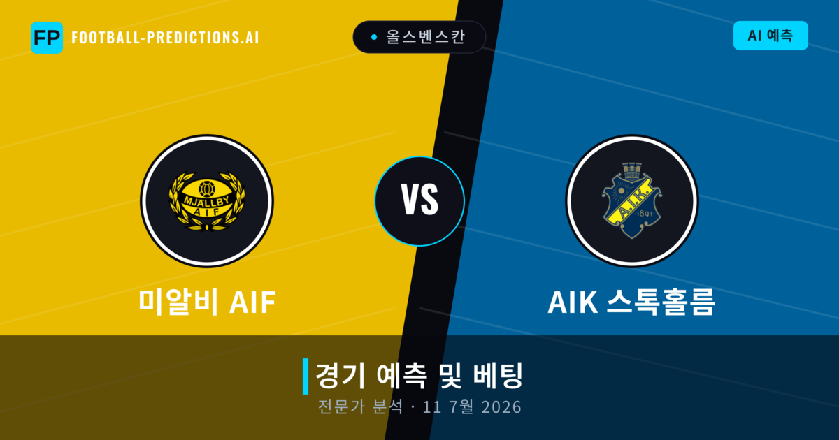 미알비 AIF 대 AIK 스톡홀름 — 경기 예측 및 프리뷰