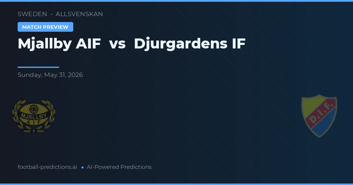 Mjällby AIF vs Djurgårdens IF — prediksi dan pratinjau pertandingan