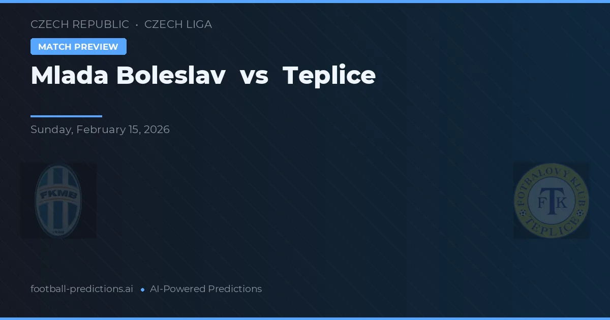 Mladá Boleslav - Teplice — maç tahmini ve önizleme
