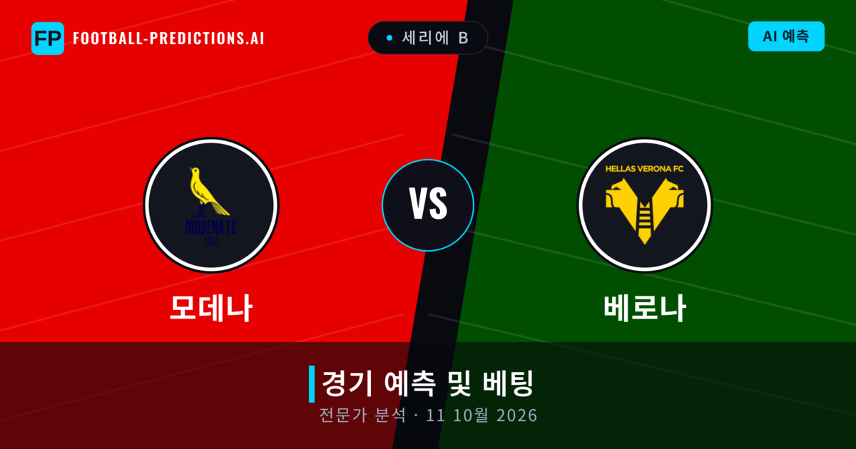 모데나 대 베로나 — 경기 예측 및 프리뷰