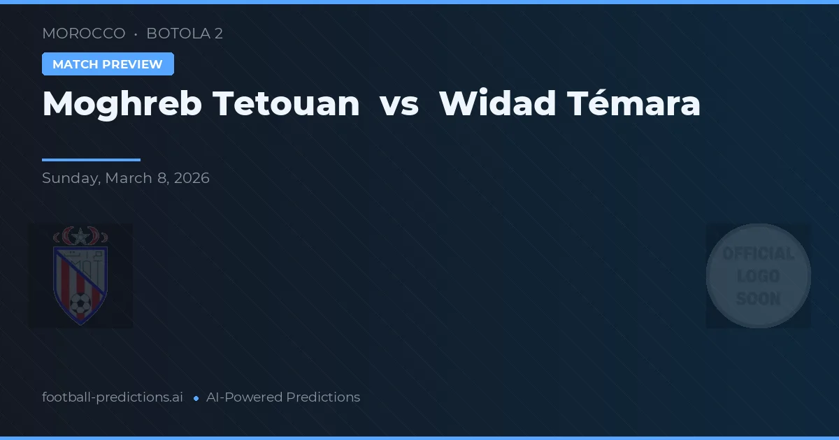 Moghreb Tetouan vs Widad Témara — pronostico e anteprima del match