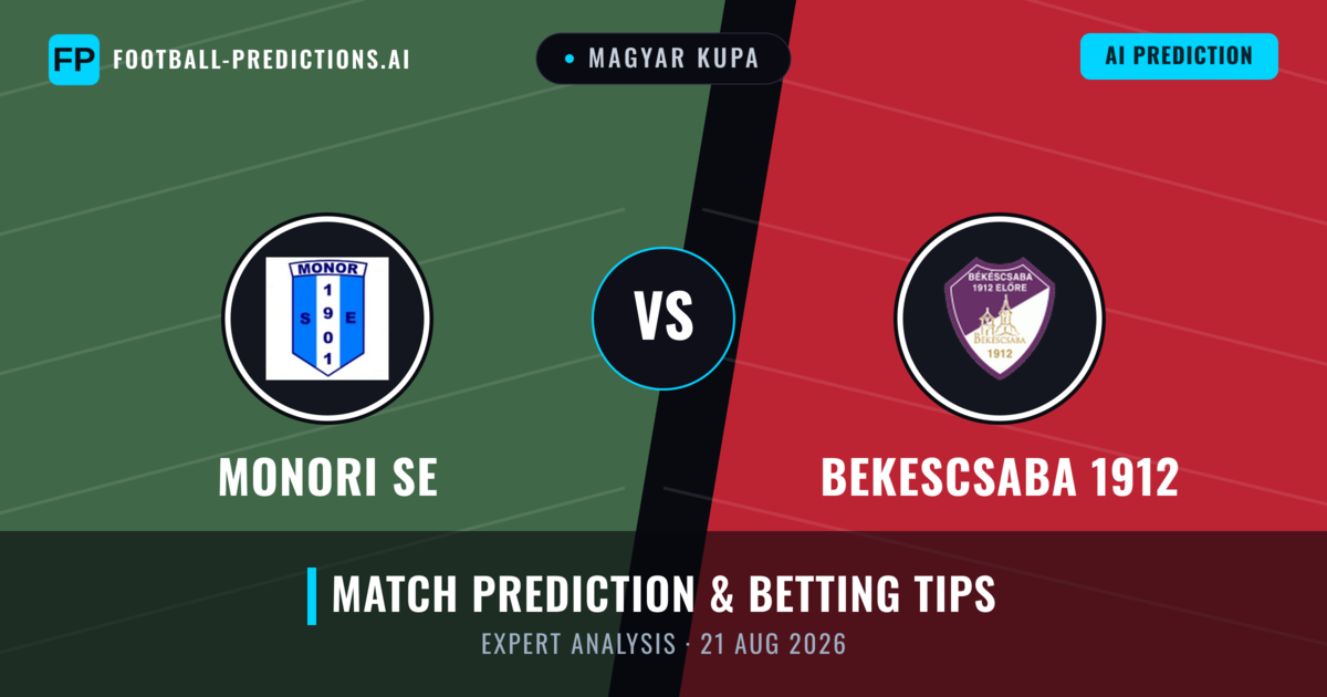 Monori Se vs Bekescsaba 1912 — match prediction & preview