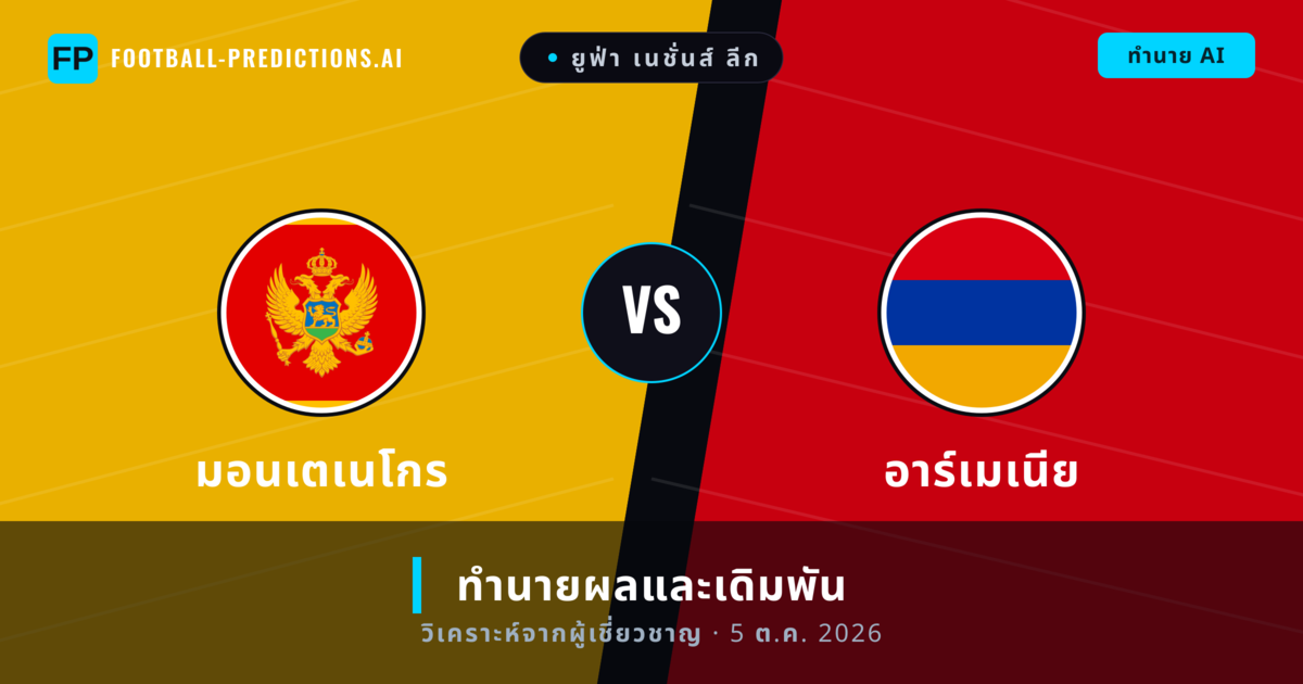 มอนเตเนโกร พบ อาร์เมเนีย — ทำนายผลและพรีวิวการแข่งขัน