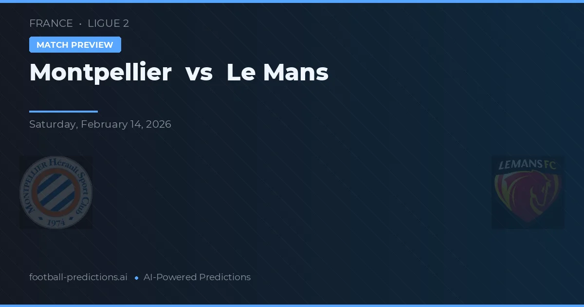 Montpellier - Le Mans — maç tahmini ve önizleme