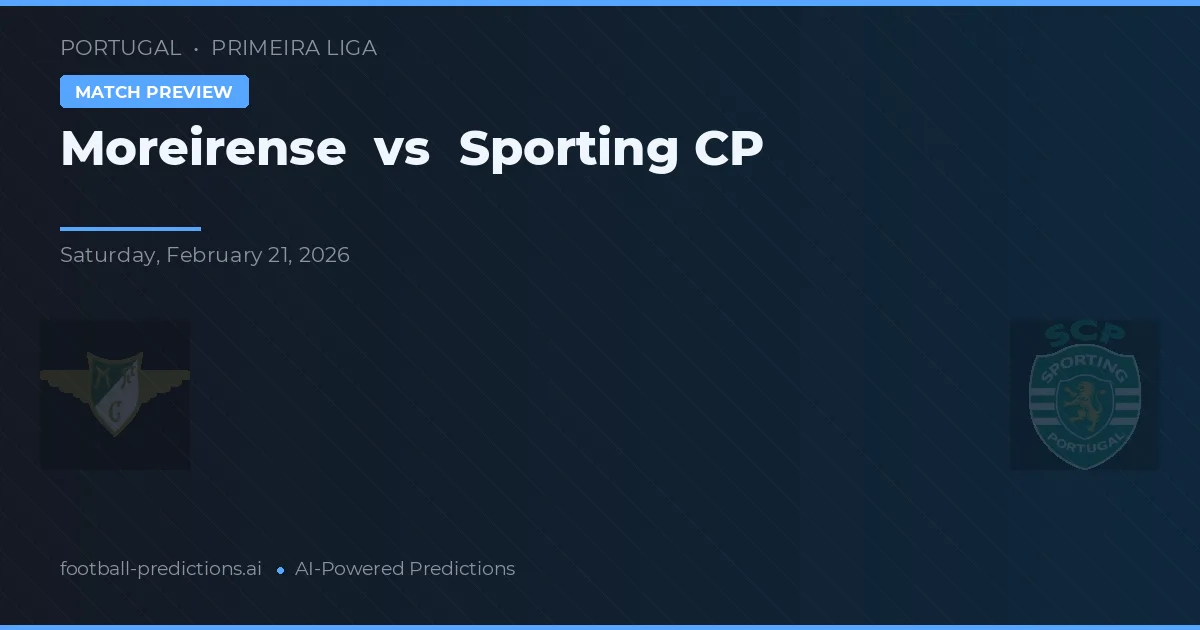 Moreirense vs Sporting CP — pronostic et avant-match