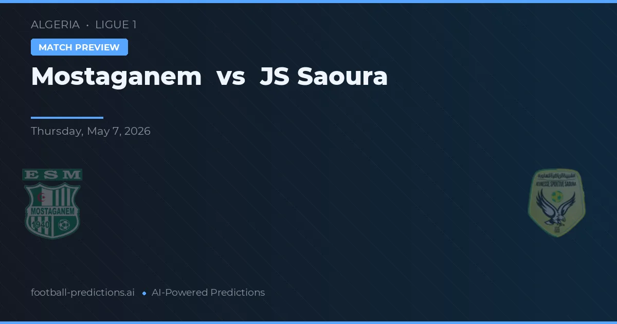Mostaganem vs JS Saoura — match prediction & preview