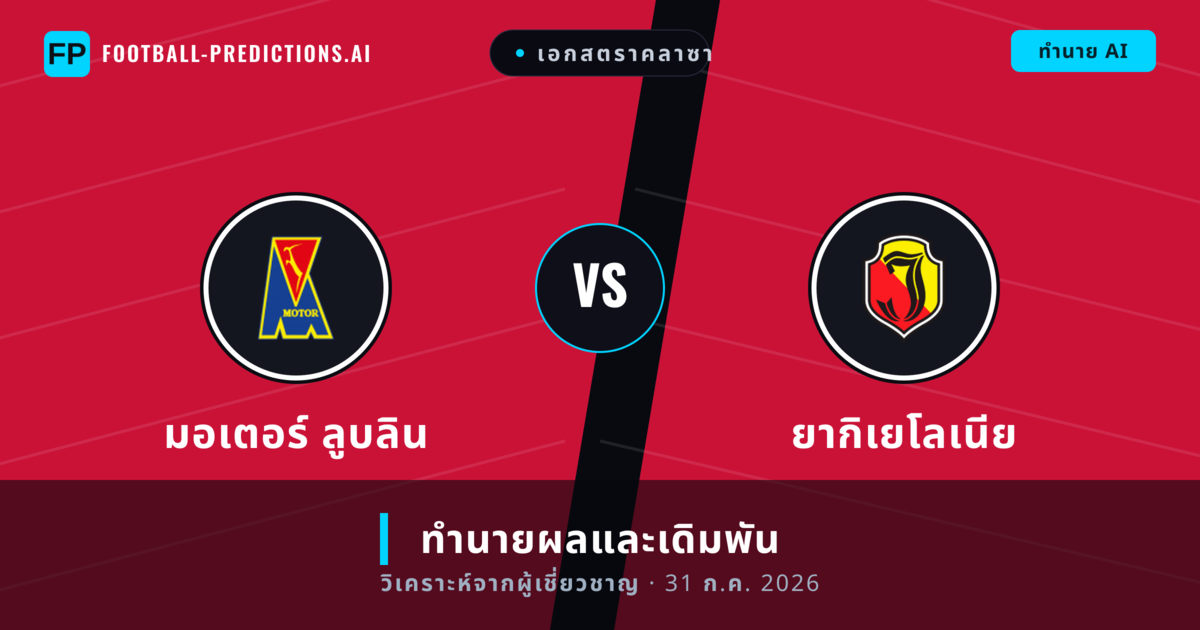 มอเตอร์ ลูบลิน พบ ยากิเยโลเนีย — ทำนายผลและพรีวิวการแข่งขัน