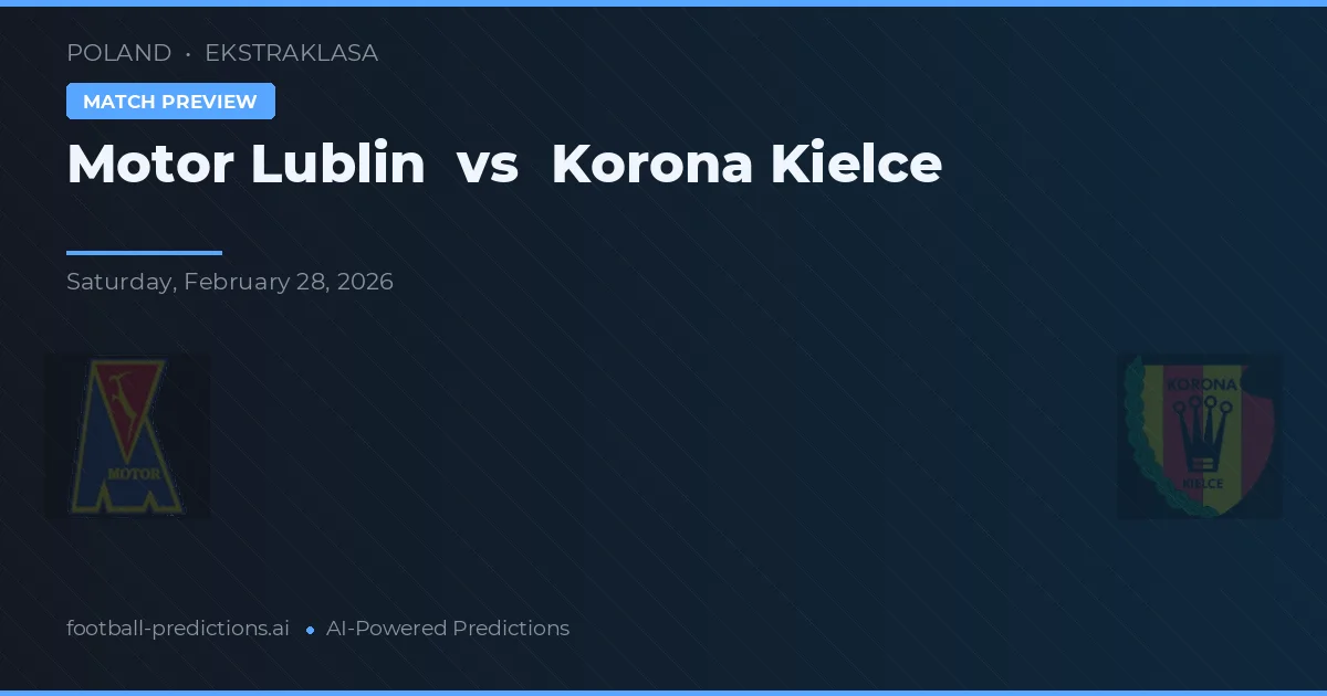 Motor Lublin vs Korona Kielce — match prediction & preview