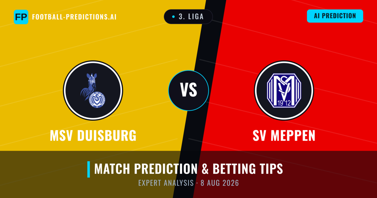 MSV Duisburg vs SV Meppen — match prediction & preview