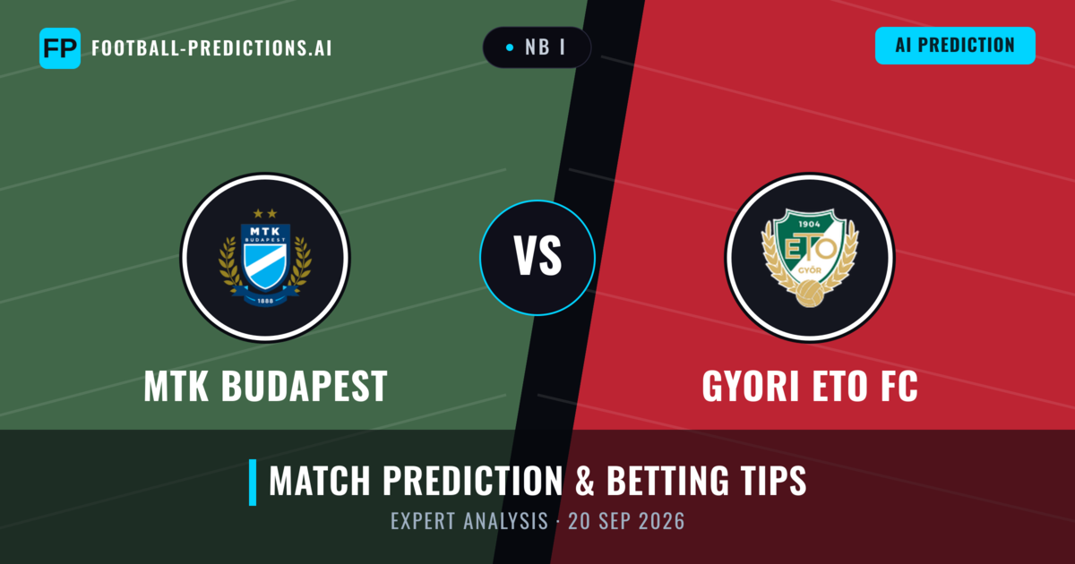 MTK Budapest vs Gyori ETO FC — match prediction & preview