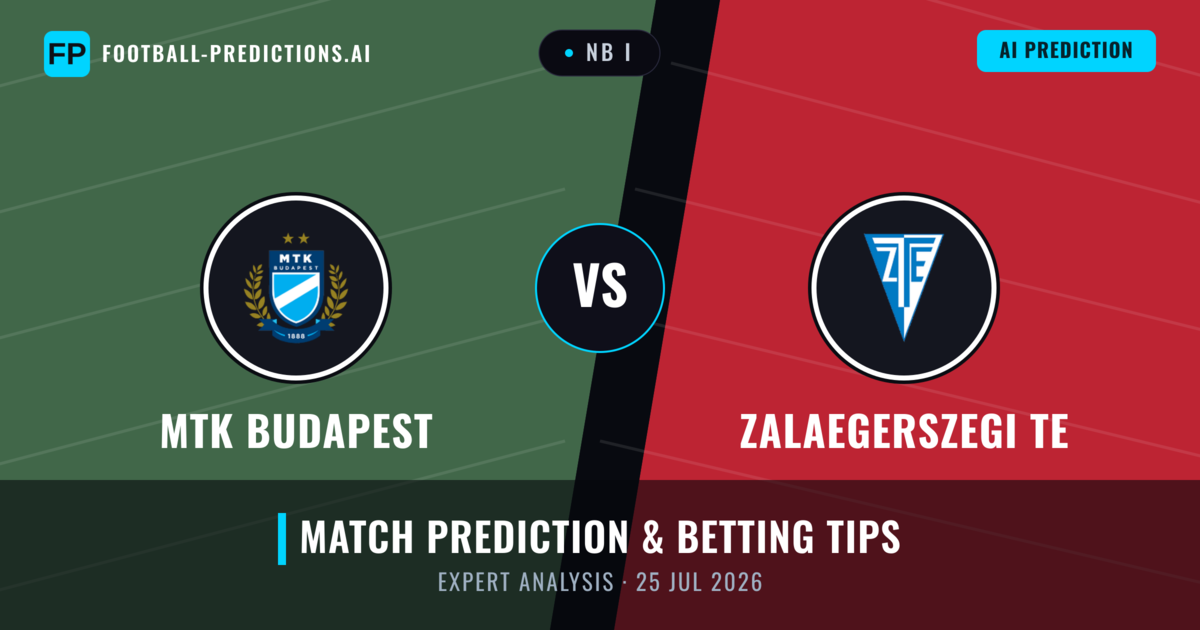 MTK Budapest vs Zalaegerszegi TE — match prediction & preview
