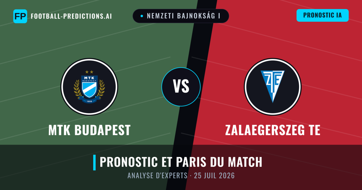 MTK Budapest vs Zalaegerszeg TE — pronostic et avant-match