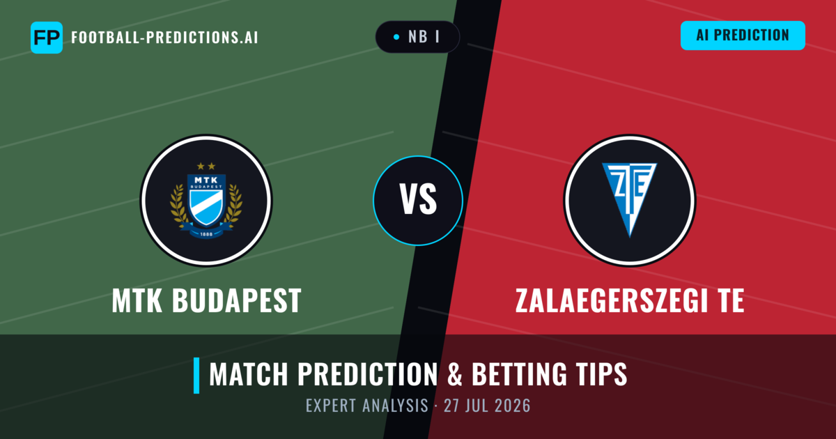 MTK Budapest vs Zalaegerszegi TE — match prediction & preview