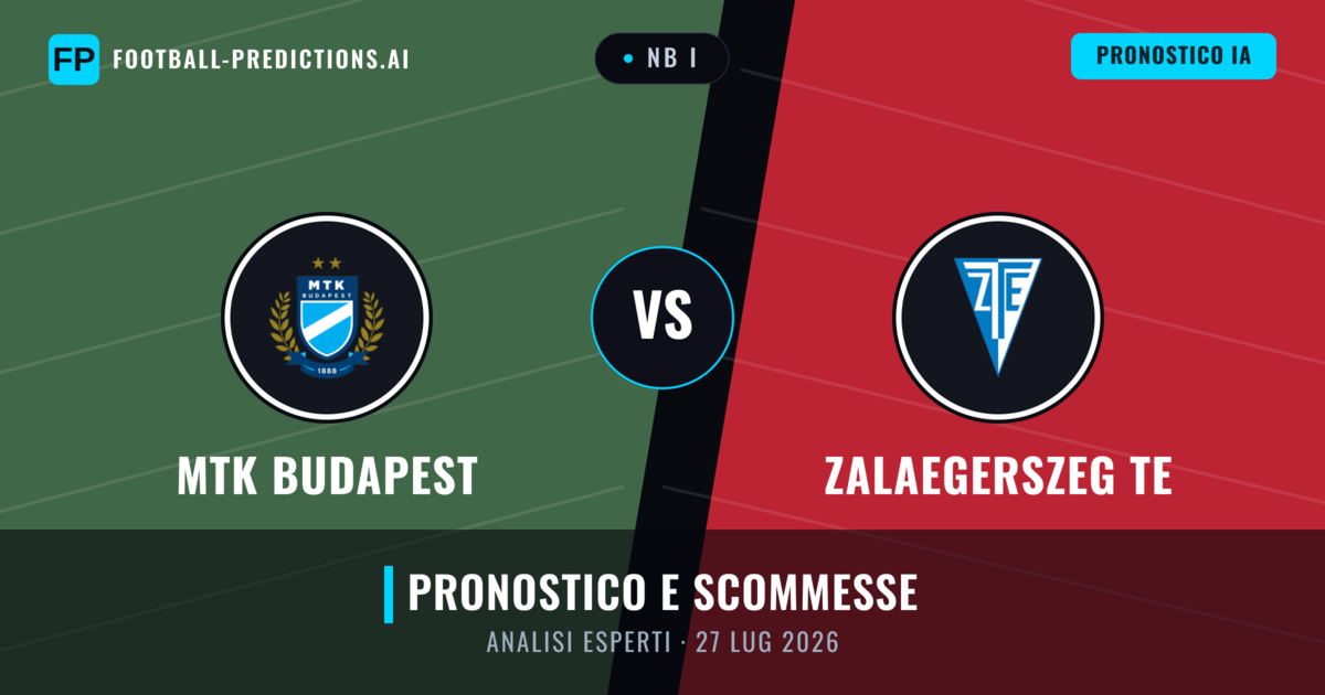 MTK Budapest vs Zalaegerszeg TE — pronostico e anteprima del match