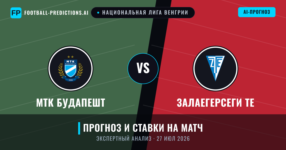 МТК Будапешт – Залаегерсеги ТЕ — прогноз и превью матча