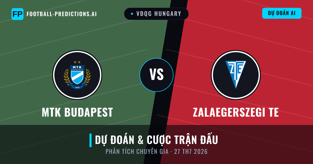 MTK Budapest vs Zalaegerszegi TE — dự đoán và xem trước trận đấu