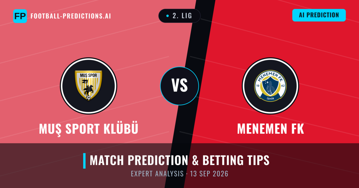 Muş Sport Klübü vs Menemen FK — match prediction & preview
