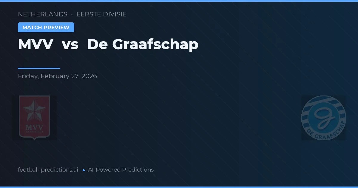 MVV - De Graafschap — maç tahmini ve önizleme