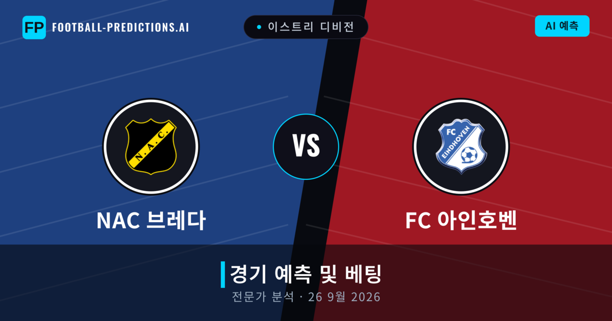 NAC 브레다 대 FC 아인호벤 — 경기 예측 및 프리뷰