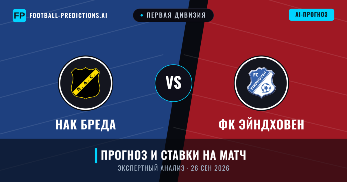НАК Бреда – ФК Эйндховен — прогноз и превью матча