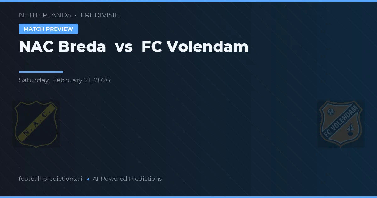 NAC Breda vs FC Volendam — hula at preview ng laban