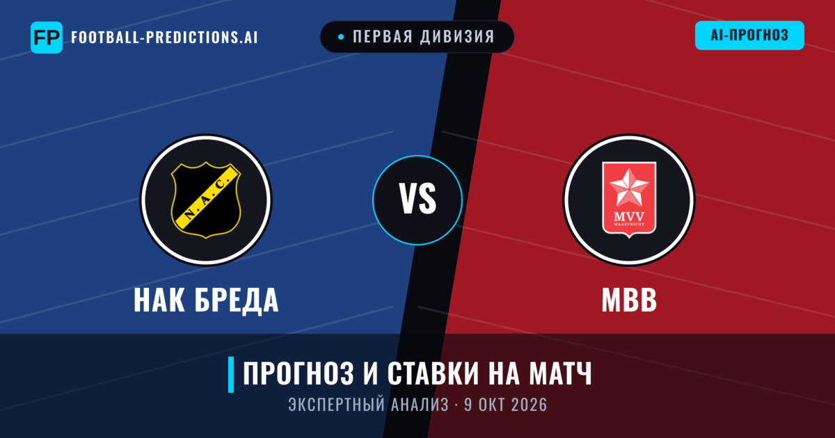 НАК Бреда – МВВ — прогноз и превью матча