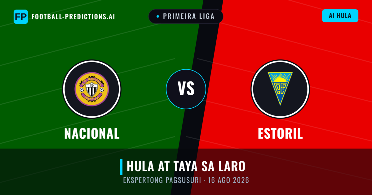 Nacional vs Estoril — hula at preview ng laban