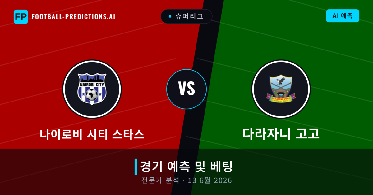 나이로비 시티 스타스 대 다라자니 고고 — 경기 예측 및 프리뷰