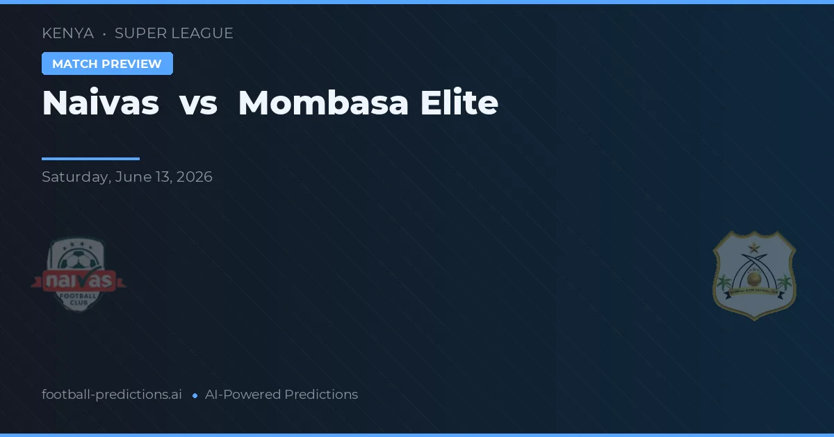 Naivas vs Mombasa Elite — match prediction & preview