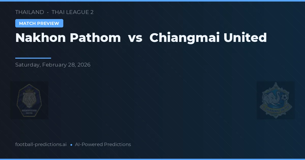 Nakhon Pathom vs Chiangmai United — pronostico e anteprima del match