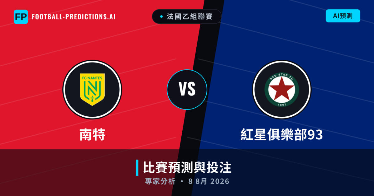 南特 vs 紅星俱樂部93 — 比赛预测和前瞻