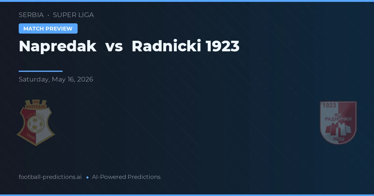 นาพเรดัก พบ ราดนิกิ 1923 — ทำนายผลและพรีวิวการแข่งขัน