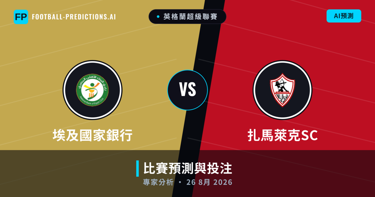 埃及國家銀行 vs 扎馬萊克SC — 比赛预测和前瞻