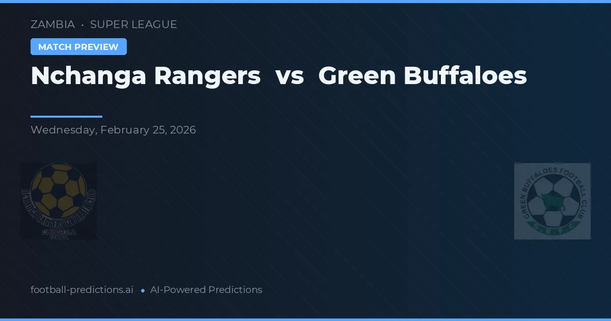 Nchanga Rangers vs Buffaloes Verdi — pronostico e anteprima del match