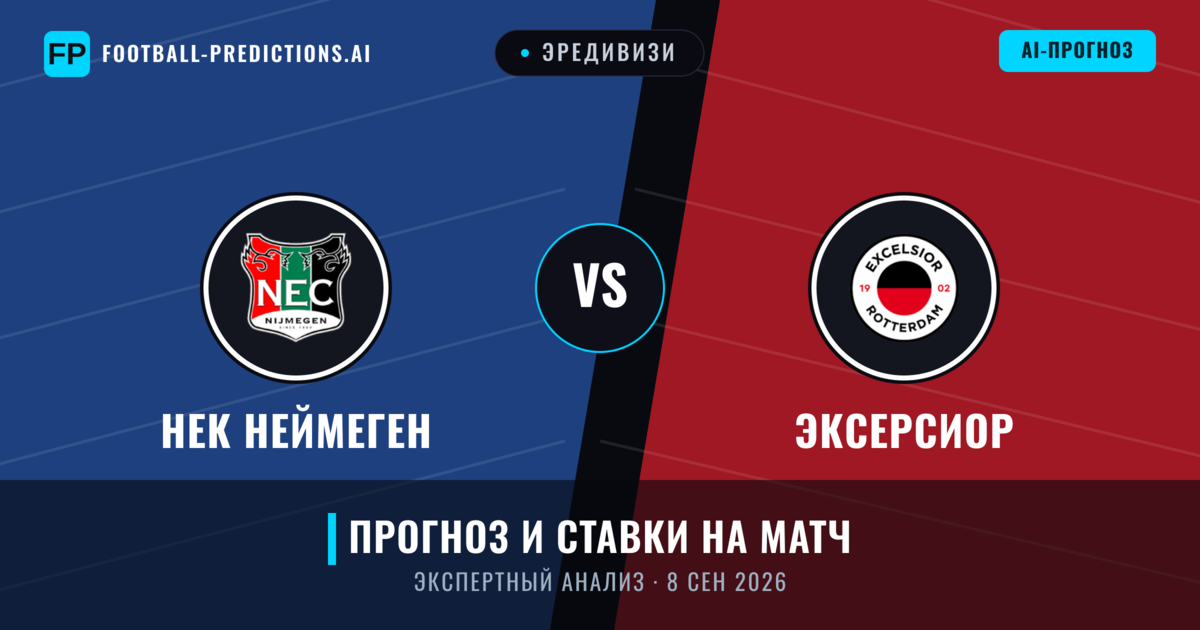 НЕК Неймеген – Эксерсиор — прогноз и превью матча