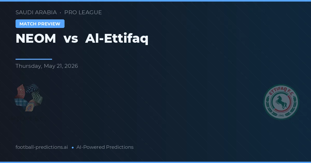NEOM vs Al-Ettifaq — pronostic et avant-match