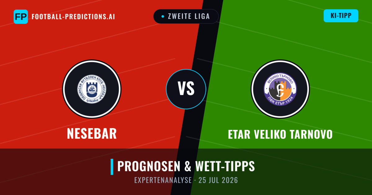 Nesebar vs Etar Veliko Tarnovo — Prognose und Spielvorschau