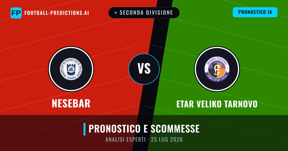 Nesebar vs Etar Veliko Tarnovo — pronostico e anteprima del match