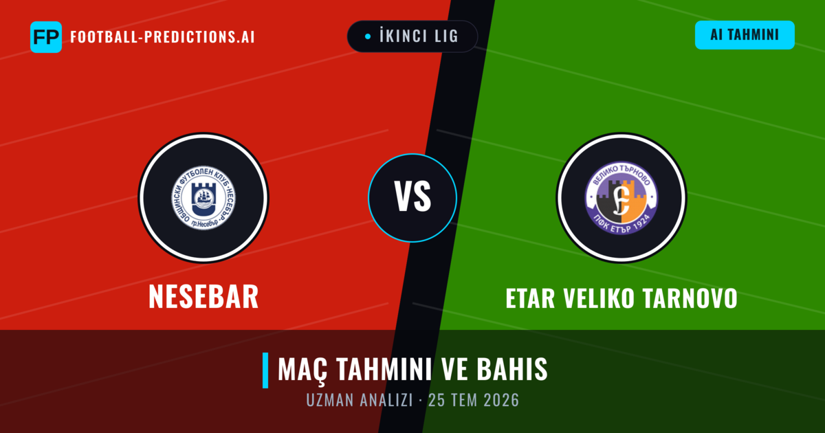 Nesebar - Etar Veliko Tarnovo — maç tahmini ve önizleme