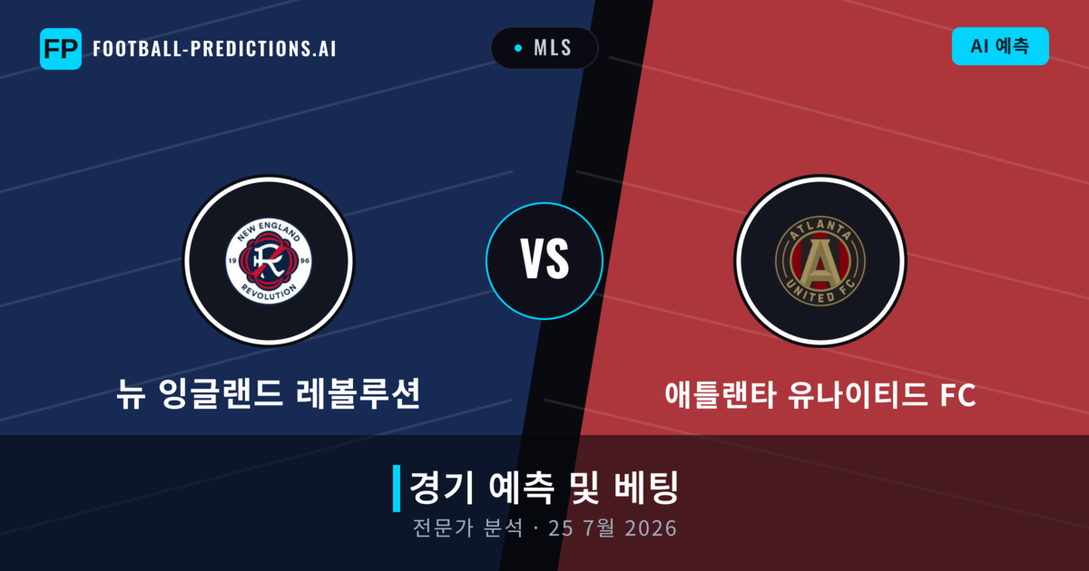 뉴 잉글랜드 레볼루션 대 애틀랜타 유나이티드 FC — 경기 예측 및 프리뷰
