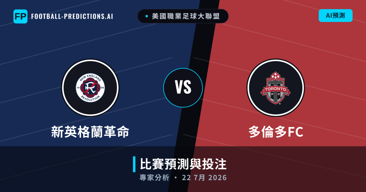 新英格蘭革命 vs 多倫多FC — 比赛预测和前瞻