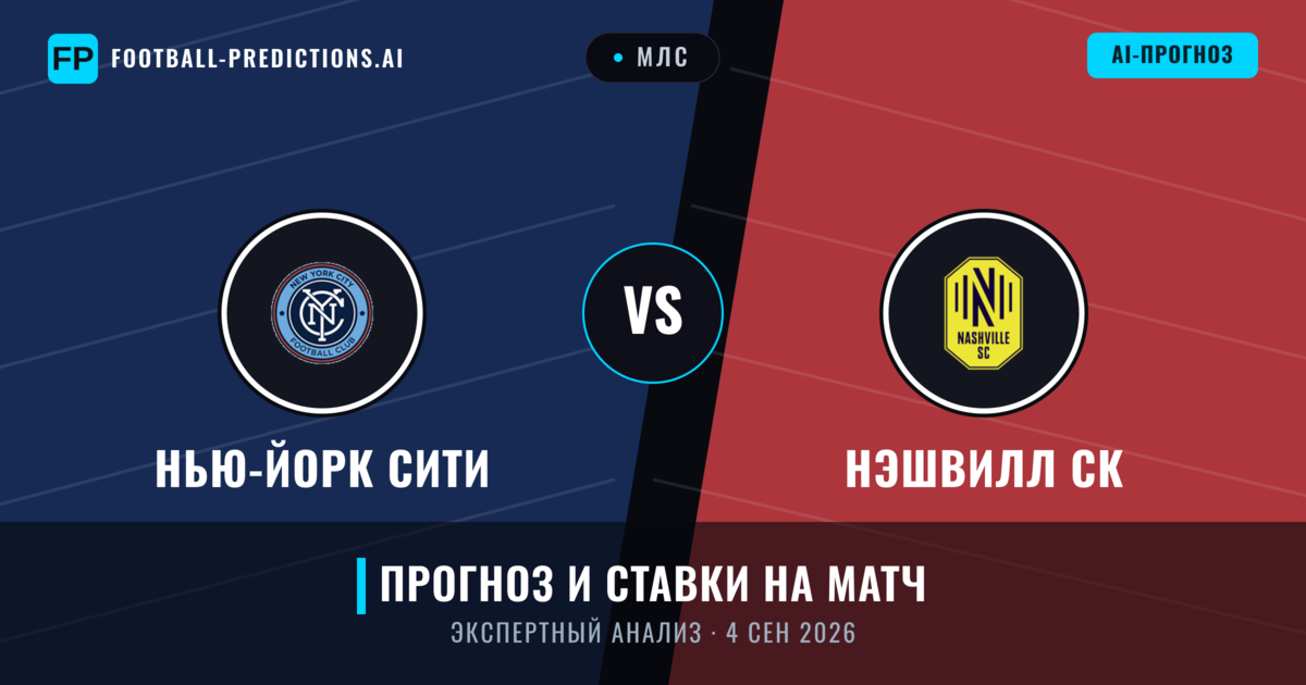 Нью-Йорк Сити – Нэшвилл СК — прогноз и превью матча