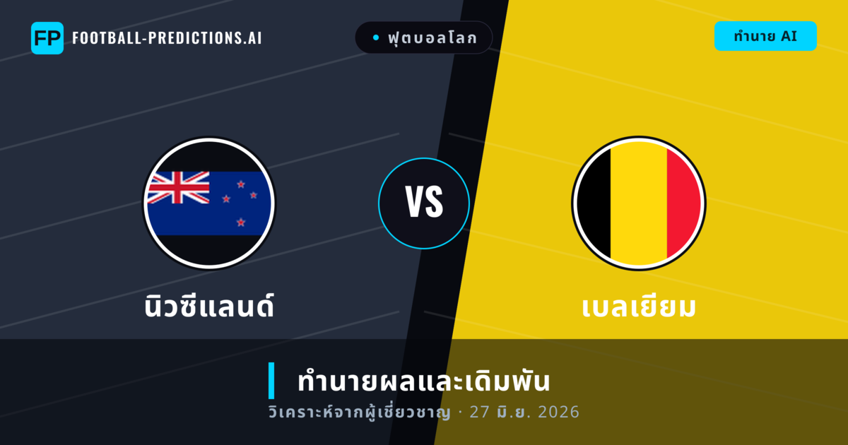 นิวซีแลนด์ พบ เบลเยียม — ทำนายผลและพรีวิวการแข่งขัน