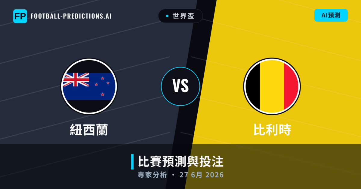紐西蘭 vs 比利時 — 比赛预测和前瞻