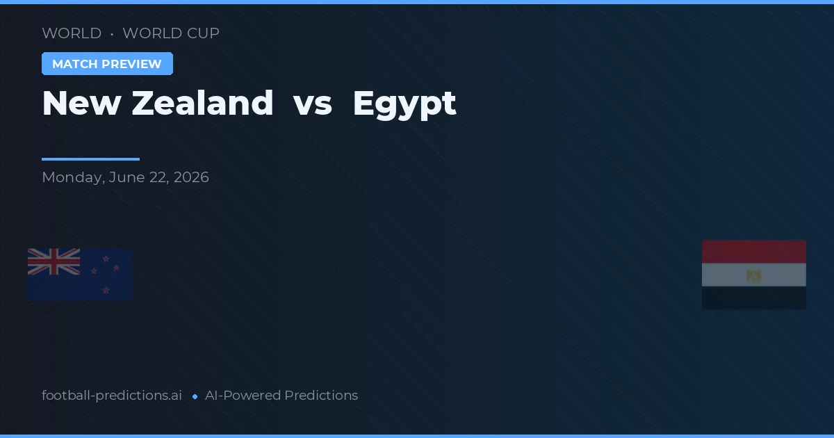 Nouvelle-Zélande vs Égypte — pronostic et avant-match