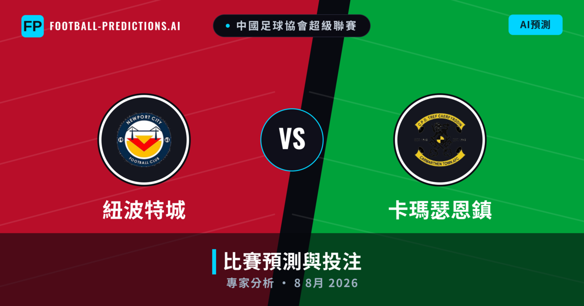 紐波特城 vs 卡瑪瑟恩鎮 — 比赛预测和前瞻