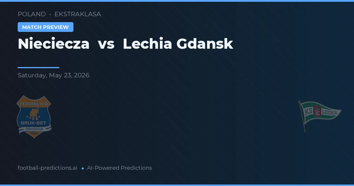Nieciecza vs Lechia Gdańsk — dự đoán và xem trước trận đấu