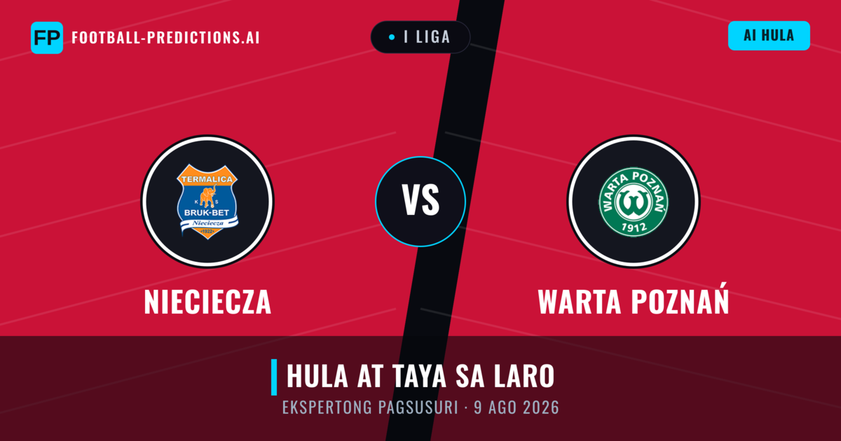 Nieciecza vs Warta Poznań — hula at preview ng laban